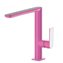 Grifo de lavabo recto Fucsia TRES LOFT M