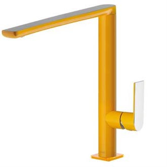 Grifo de lavabo recto Amarillo TRES LOFT L