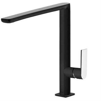 Grifo de lavabo recto Negro LOFT L TRES