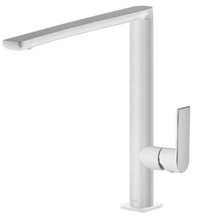 Grifo de lavabo recto Blanco TRES LOFT L