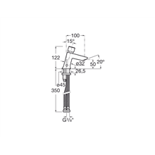Grifo monomando lavabo con pulsador Instant Roca