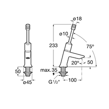 Grifo lavabo Instant Roca