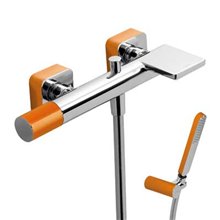 Kit de bañera-ducha Naranja TRES LOFT