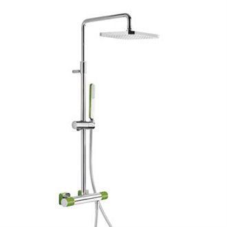 Columna de ducha termost&aacute;tica Cr/Ve TRES LOFT