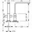 Grifo de lavabo Bimando XL CUADRO-TRES RG
