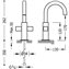 Grifo de lavabo Bimando L CUADRO-TRES CG