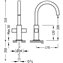 Grifo de lavabo Bimando XL CUADRO-TRES CG