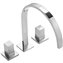 Grifo de lavabo bimando con aireador oculto CUADRO-TRES