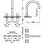 Grifo de lavabo bimando cuadrado CUADRO-TRES