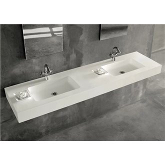 Lavabo encimera 2 senos a medida ATENEA Resigres