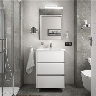 Mueble 61cm Blanco Brillo 3 cajones SALGAR ARENYS