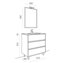 Mueble 81cm Blanco Brillo 3 cajones SALGAR ARENYS