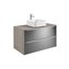 Mueble 80cm espejo fumato sobrencimera Inspira Square Roca