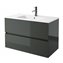 Mueble 61cm Gris Brillo 2 cajones SALGAR FUSSION LINE