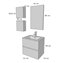 Mueble 61cm Gris Brillo 2 cajones SALGAR FUSSION LINE