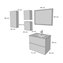 Mueble 71cm Blanco Brillo 2 cajones SALGAR FUSSION LINE