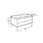 Mueble 120cm gris y lavabo Kalahari Roca