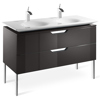 Mueble 120cm gris y lavabo Kalahari Roca