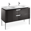 Mueble 120cm gris y lavabo Kalahari Roca