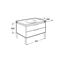 Mueble 100cm gris y lavabo Kalahari Roca