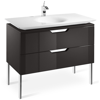 Mueble 100cm gris y lavabo Kalahari Roca