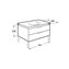 Mueble 100cm blanco y lavabo Kalahari Roca