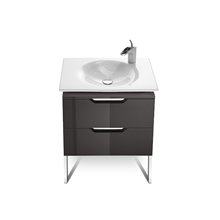 Mueble 80cm gris y lavabo Kalahari Roca