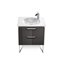 Mueble 80cm gris y lavabo Kalahari Roca