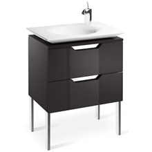 Mueble 80cm gris y lavabo Kalahari Roca