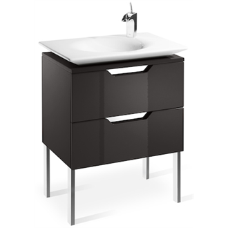 Mueble 80cm gris y lavabo Kalahari Roca