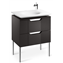 Mueble 80cm gris y lavabo Kalahari Roca