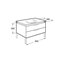 Mueble 80cm blanco y lavabo Kalahari Roca