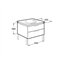 Mueble 65cm gris y lavabo Kalahari Roca