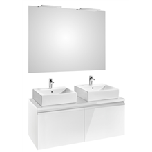 Pack mueble 120 cm blanco brillo Heima Roca