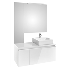 Pack mueble 110 cm blanco brillo Heima Roca