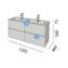 Muebles 60+60cm 4 cajones SALGAR FUSSION LINE