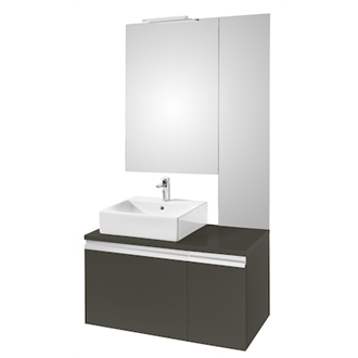 Pack mueble 90 cm gris mate Heima Roca