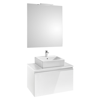 Pack mueble 80 cm blanco brillo Heima Roca