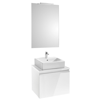 Pack mueble 60 cm blanco brillo Heima Roca