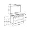Pack mueble con lavabo cuatro cajones fresno Prisma Roca