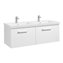 Mueble con lavabo dos cajones blanco Prisma Roca
