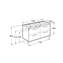 Mueble 120cm cuatro cajones fresno Prisma Roca