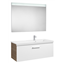 Pack mueble con lavabo un caj&oacute;n blanco-fresno Prisma Roca