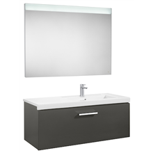 Pack mueble 110cm un cajón gris antracita Prisma Roca