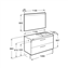Pack mueble 110cm dos cajones fresno Prisma Roca