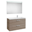 Pack mueble 110cm dos cajones fresno Prisma Roca