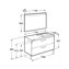 Pack mueble 110cm dos cajones blanco brillo Prisma Roca