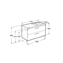 Mueble 110cm dos cajones fresno Prisma Roca
