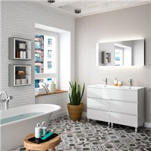 Muebles 60+60cm Blanco Brillo 6 cajones SALGAR FUSSION LINE
