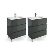 Muebles 60+60cm Gris Brillo 6 cajones SALGAR FUSSION LINE